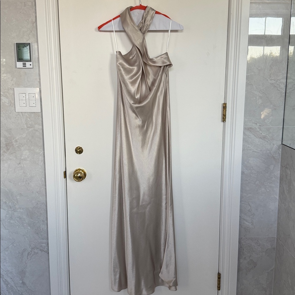 Zara Cream Satin Dress